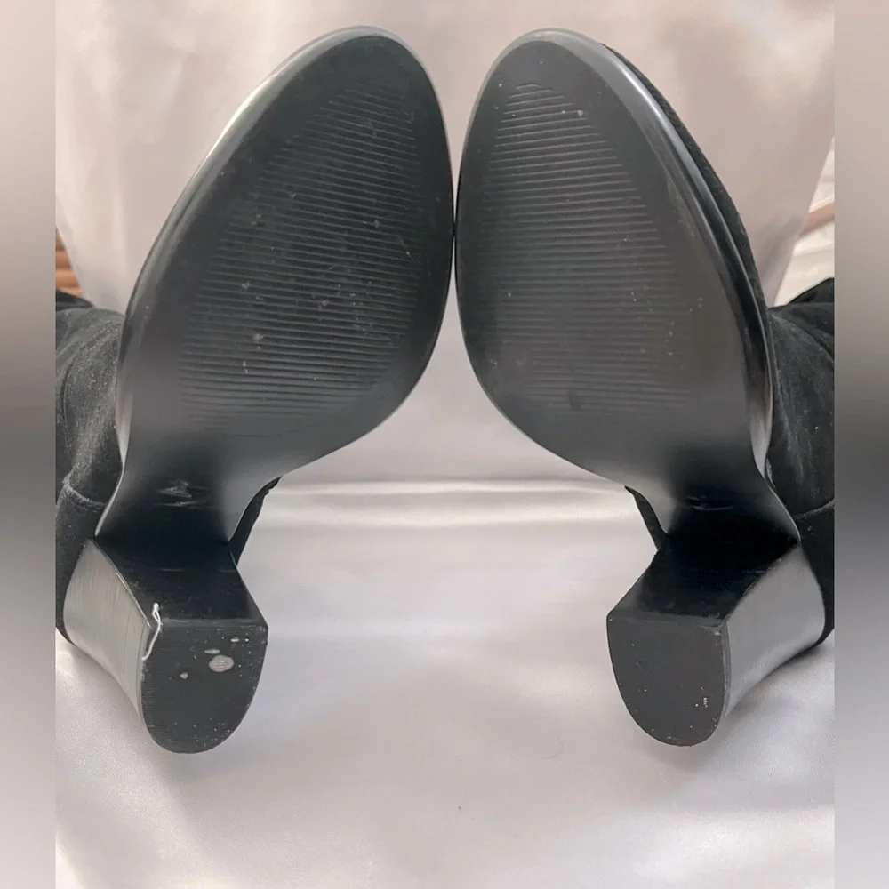 Steve Madden Nevadaaa Suede Leather Slouchy Heeled Boots - Picture 6 of 8